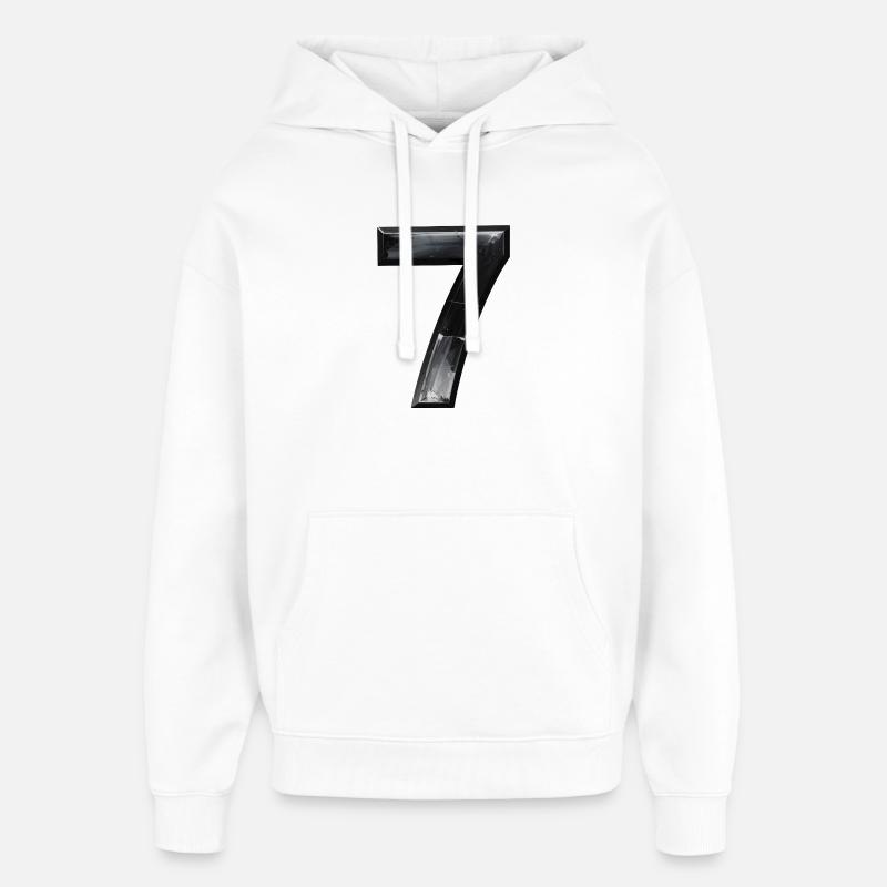 Motif des Sept en Marbre Noir - Sweat à capuche unisexe Stanley/Stella Oversized - blanc