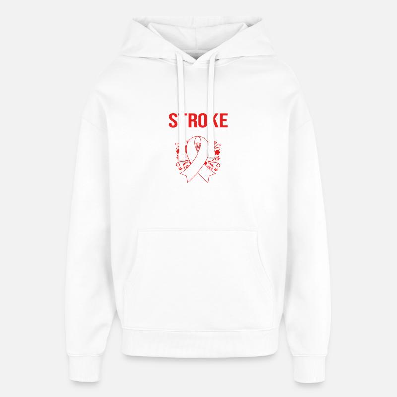 Stroke Stroke - Sweat à capuche unisexe Stanley/Stella Oversized - blanc