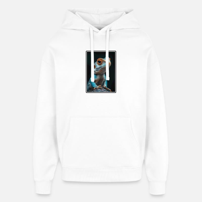 Eidechsen Eidechse - Oversized Unisex Hoodie von Stanley/Stella - Weiß