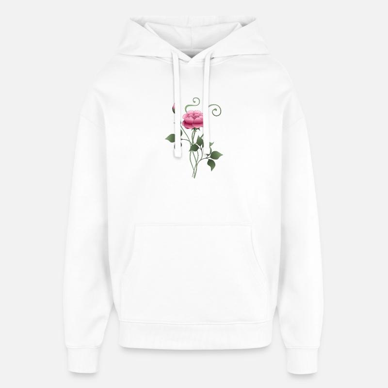 Fleur - Sweat à capuche unisexe Stanley/Stella Oversized - blanc