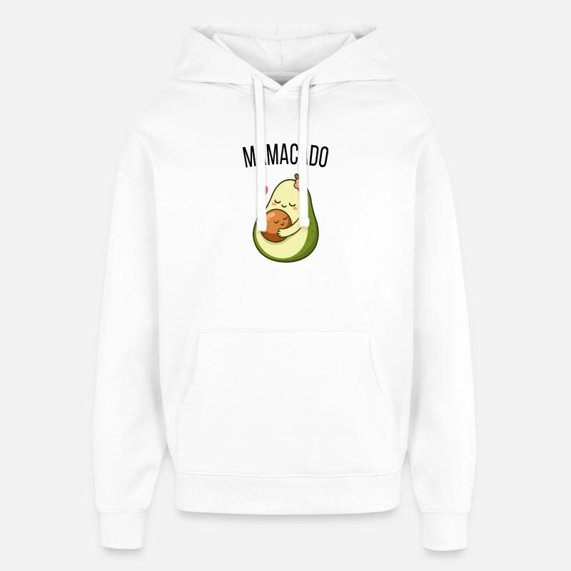 Maman enceinte, Mamacado, bébé, drôle. - Sweat à capuche unisexe Stanley/Stella Oversized - blanc