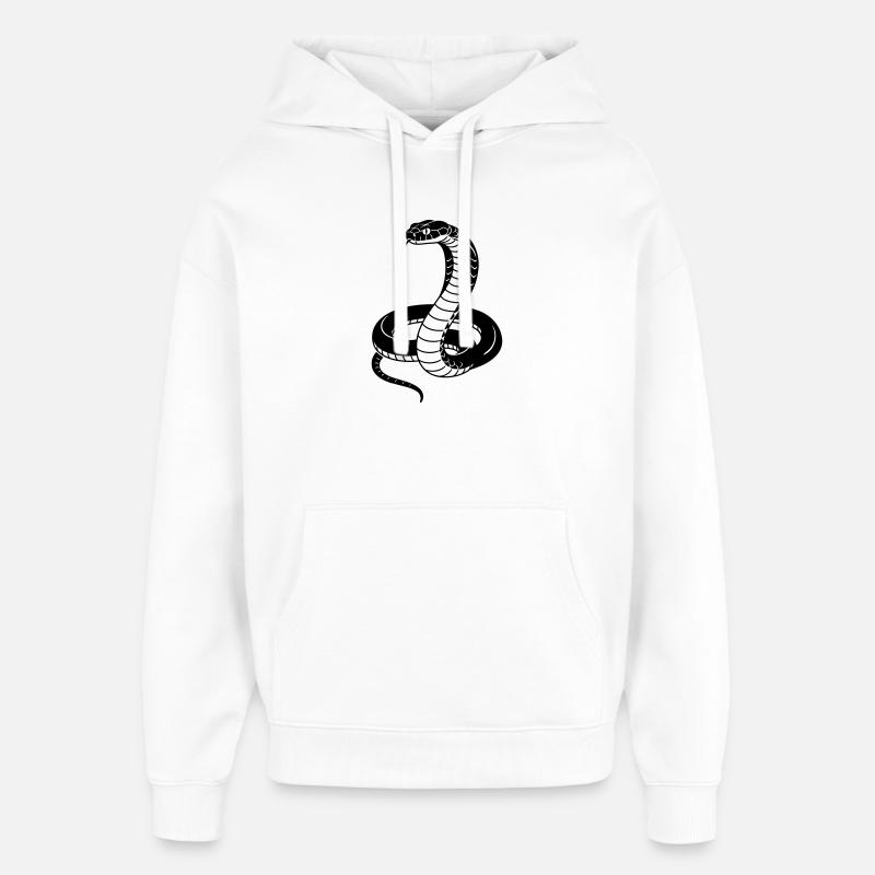 Cobra - Sweat à capuche unisexe Stanley/Stella Oversized - blanc
