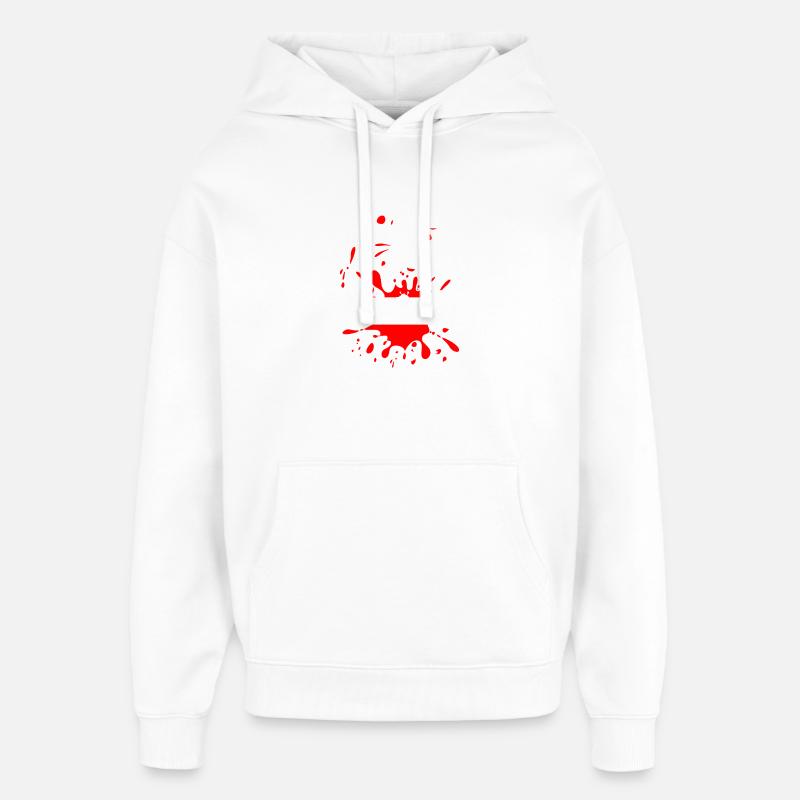 Mud Run Man – Splash Runner personnalisé - Sweat à capuche unisexe Stanley/Stella Oversized - blanc