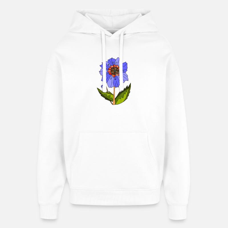 Fleur - Sweat à capuche unisexe Stanley/Stella Oversized - blanc