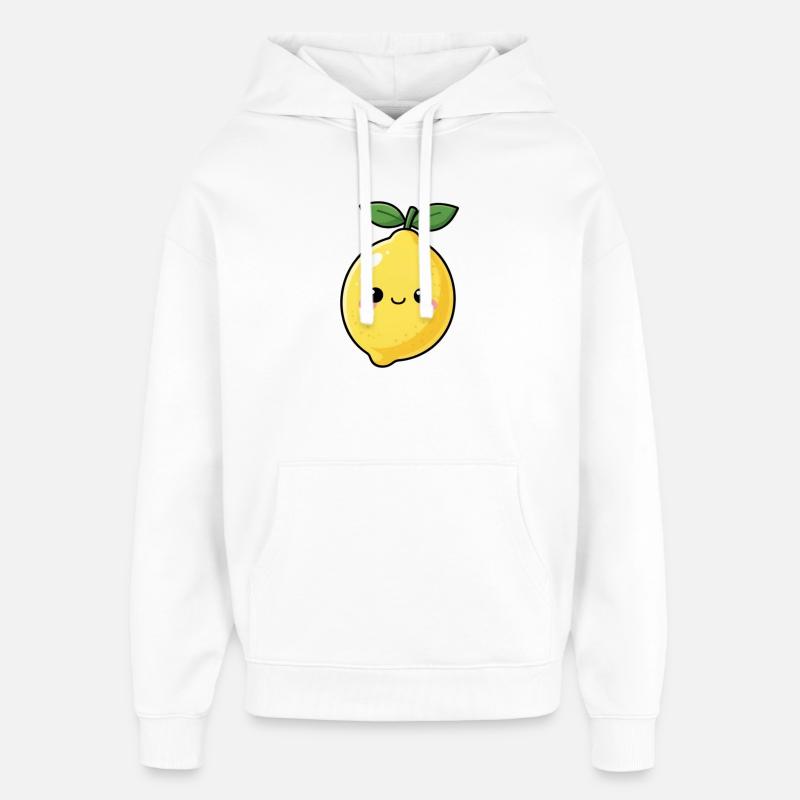 Cadeau au citron de Kawaii - Sweat à capuche unisexe Stanley/Stella Oversized - blanc