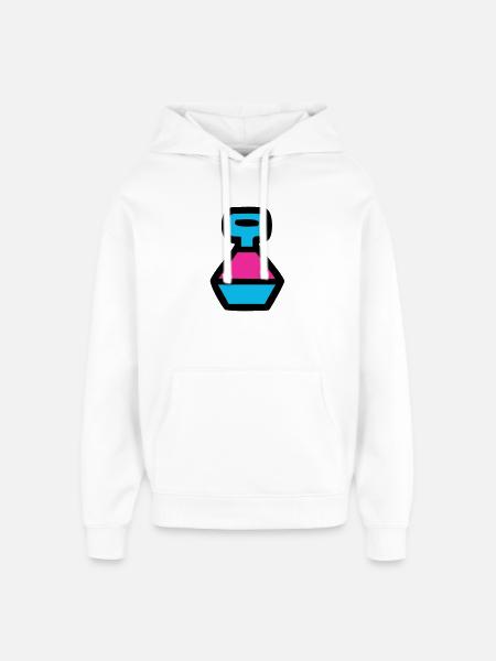 Retro Water Bottle 90s Pop Art - Oversized Unisex Hoodie by Stanley/Stella - white