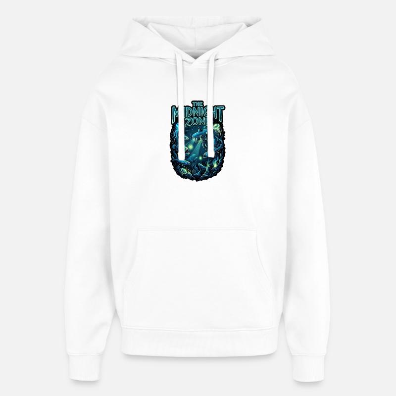 Zone de Minuit - Sweat à capuche unisexe Stanley/Stella Oversized - blanc