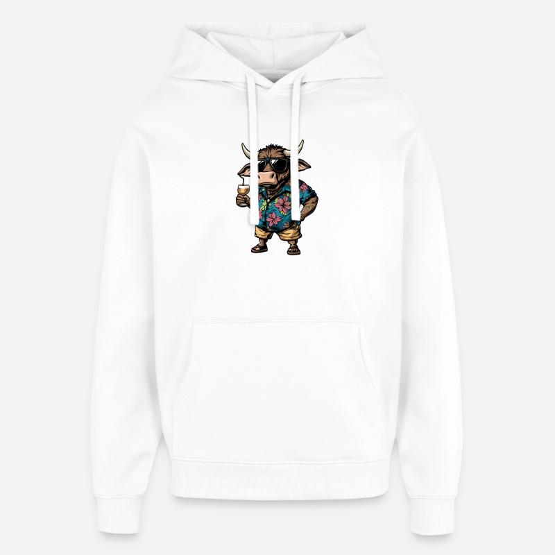Taurus Comic Summer - Oversized Unisex Hoodie by Stanley/Stella - white