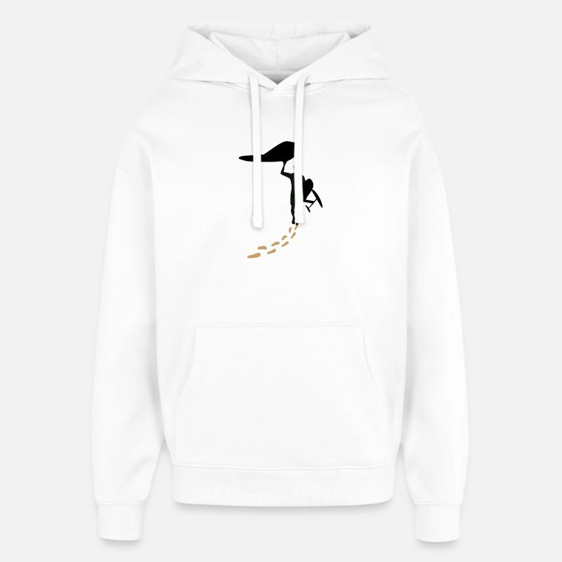 Wingfoiler avec des pas - Sweat à capuche unisexe Stanley/Stella Oversized - blanc