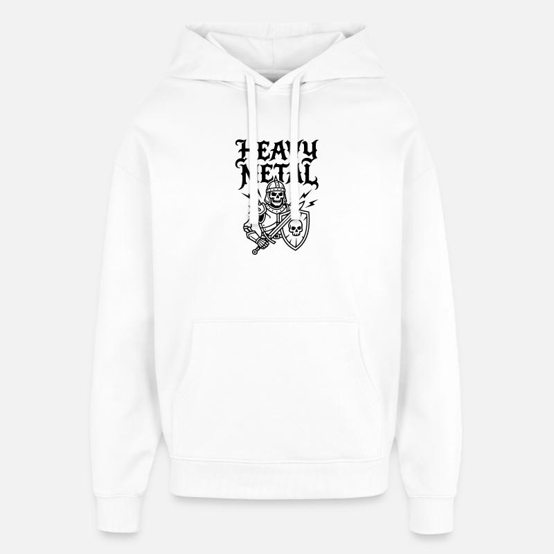 métal lourd - Sweat à capuche unisexe Stanley/Stella Oversized - blanc