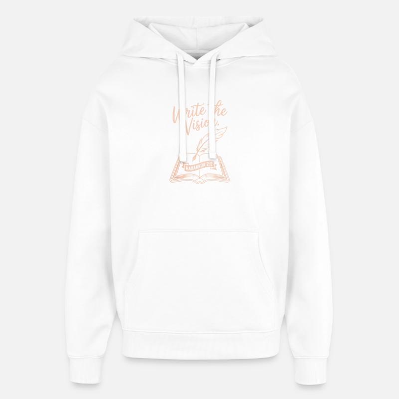 Écrivez le t-shirt Vision Habakcuk - Sweat à capuche unisexe Stanley/Stella Oversized - blanc