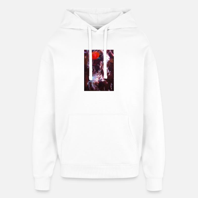 Reflet du fluide néon - Sweat à capuche unisexe Stanley/Stella Oversized - blanc
