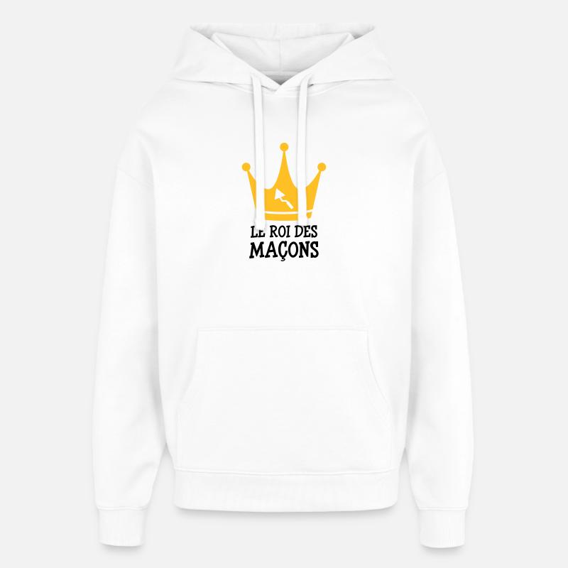 Le Roi des Maçon ! - Sweat à capuche unisexe Stanley/Stella Oversized - blanc