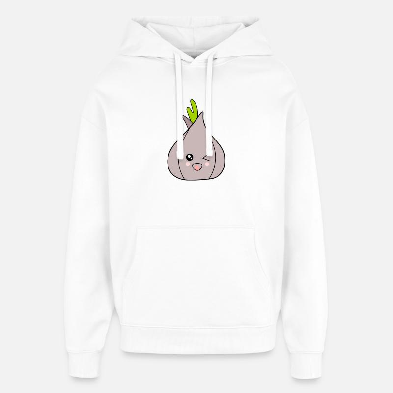 Carnaval, Carnaval, costume, oignon, ail - Sweat à capuche unisexe Stanley/Stella Oversized - blanc