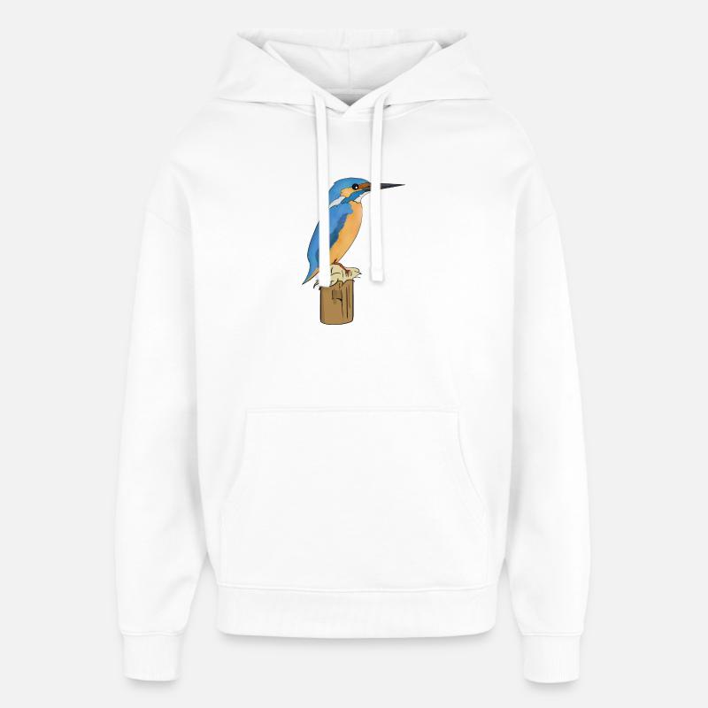 Eisvogel Vogel - Oversized Unisex Hoodie von Stanley/Stella - Weiß