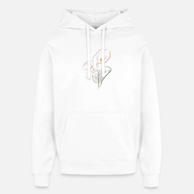CALLA mix AutmnOrange2 - Sweat à capuche unisexe Stanley/Stella Oversized - blanc
