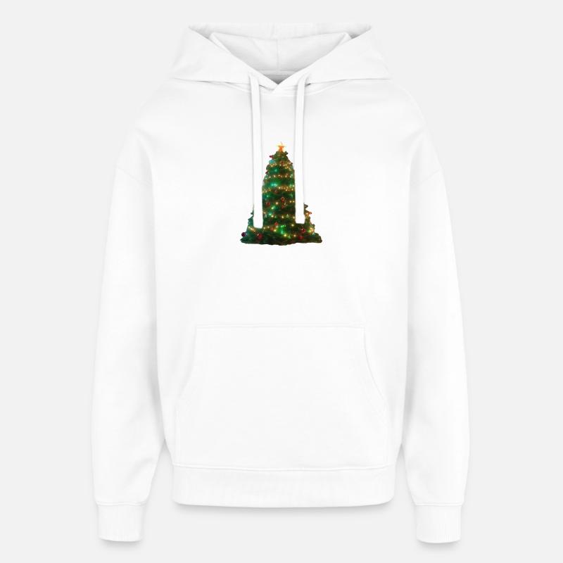 Weihnachtsbaum - Oversized Unisex Hoodie von Stanley/Stella - Weiß