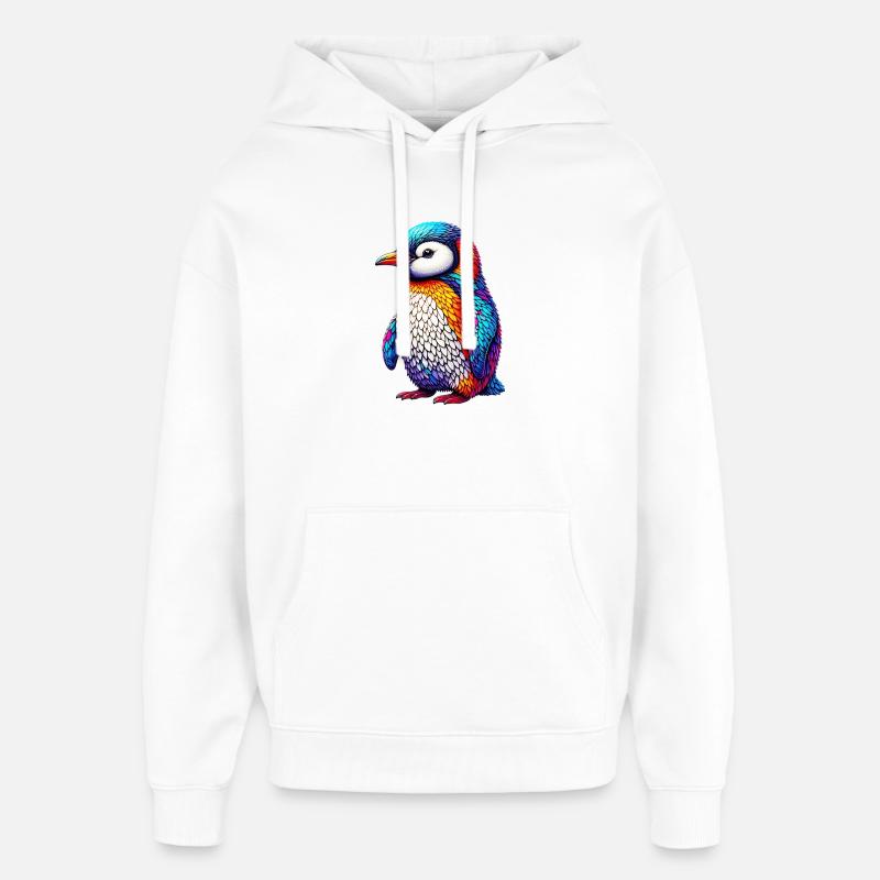 Penguin - Oversized Unisex Hoodie by Stanley/Stella - white