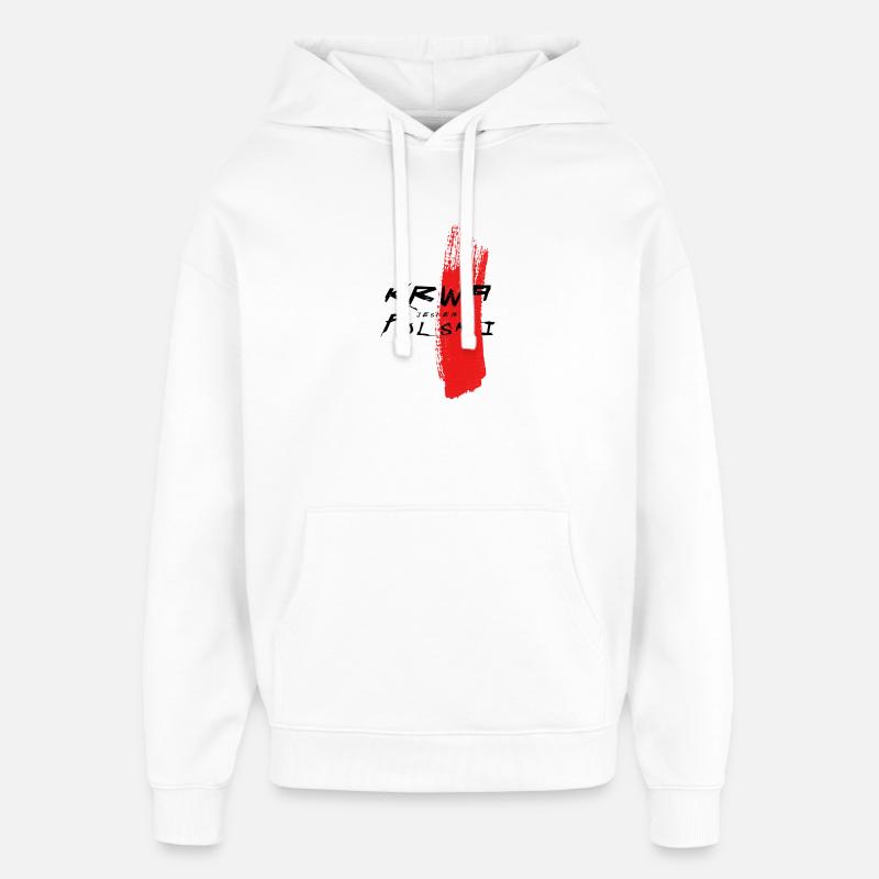 Je viens de Pologne - Sweat à capuche unisexe Stanley/Stella Oversized - blanc