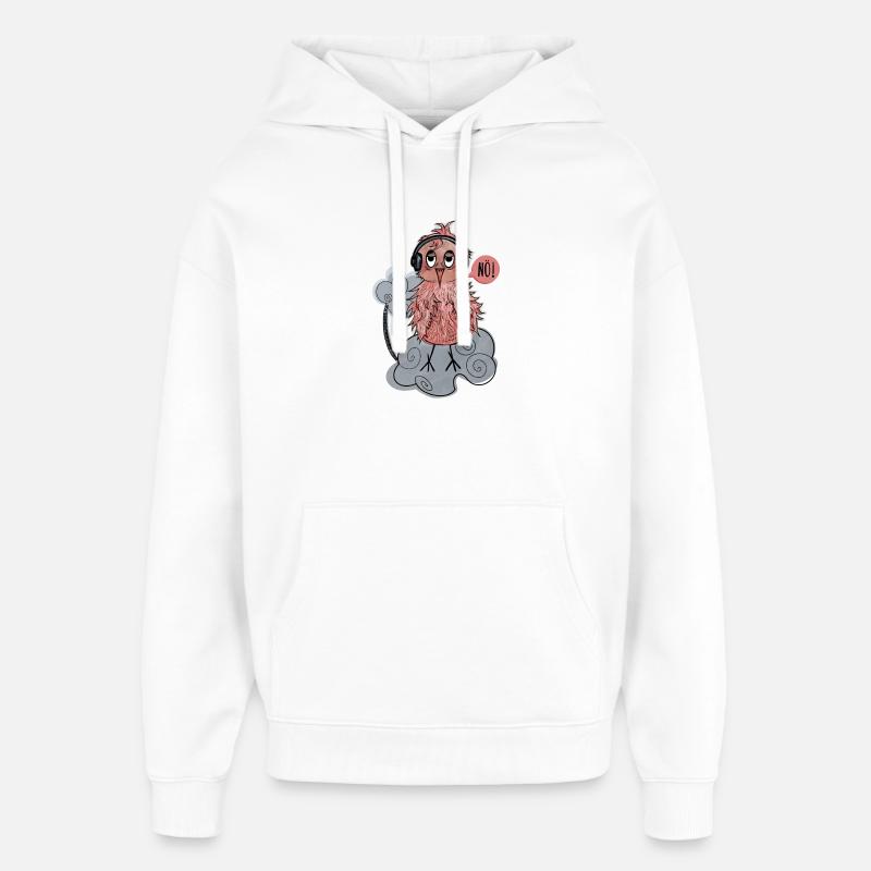 Oiseau non - Sweat à capuche unisexe Stanley/Stella Oversized - blanc