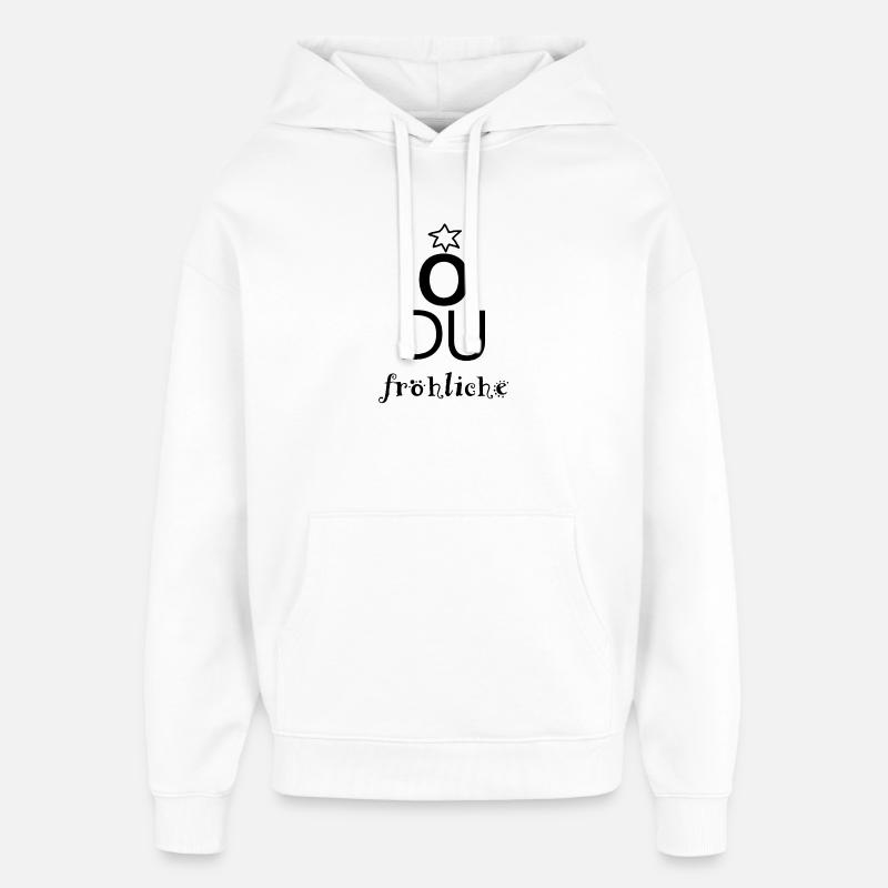 Ô joyeux joyeux - Sweat à capuche unisexe Stanley/Stella Oversized - blanc