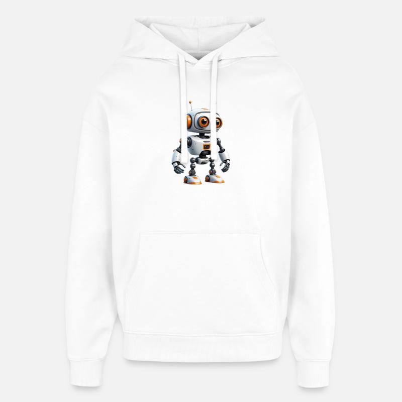 Petit robot explorateur - Sweat à capuche unisexe Stanley/Stella Oversized - blanc