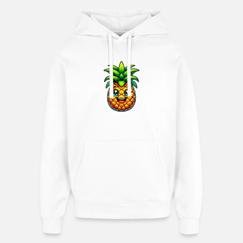 Ananas - Sweat à capuche unisexe Stanley/Stella Oversized - blanc