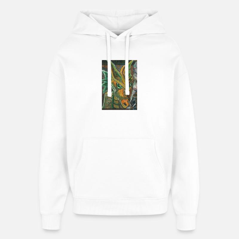 Regardez... - Sweat à capuche unisexe Stanley/Stella Oversized - blanc