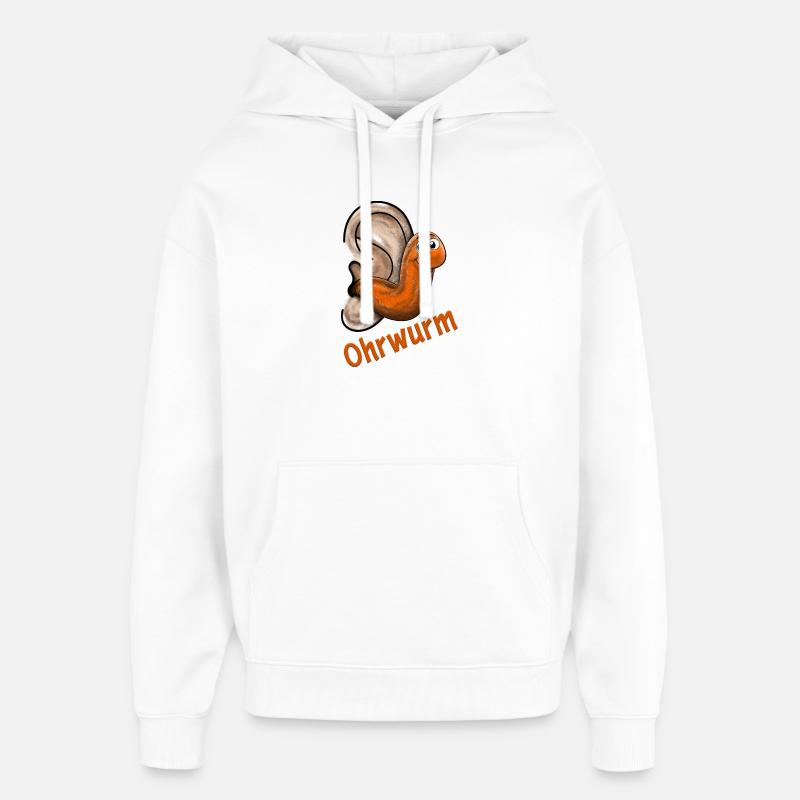 Perce-oreille - Sweat à capuche unisexe Stanley/Stella Oversized - blanc