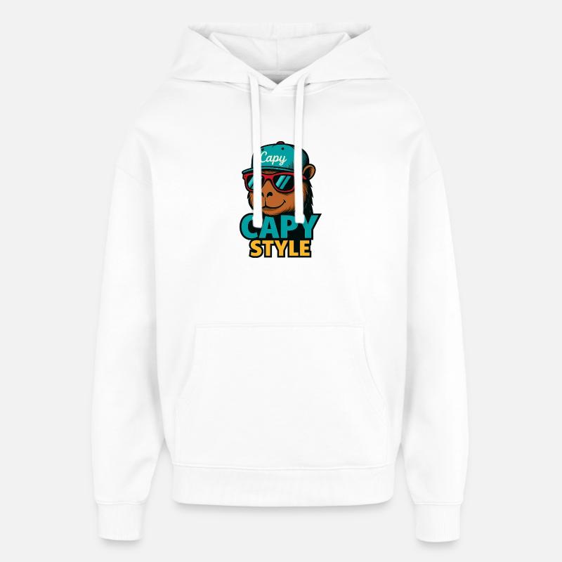 Graphique de casquette style capy - Sweat à capuche unisexe Stanley/Stella Oversized - blanc