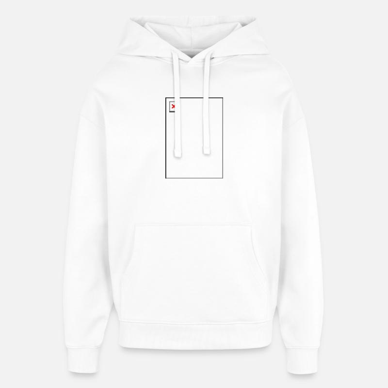Image introuvable – mais style garanti - Sweat à capuche unisexe Stanley/Stella Oversized - blanc