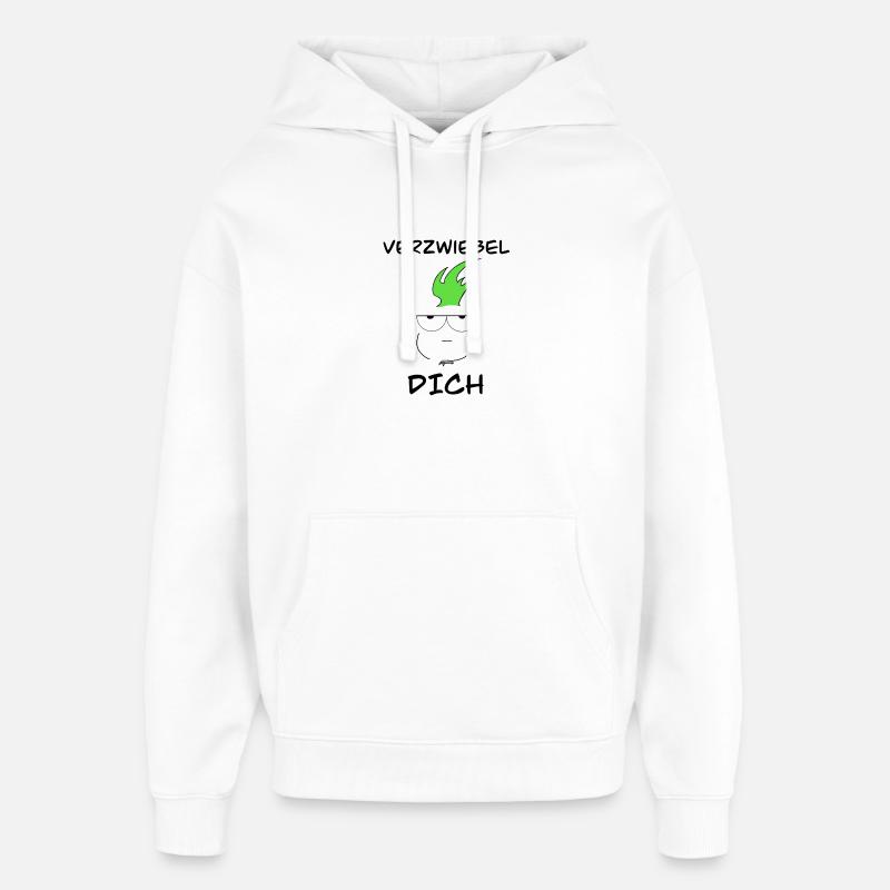 Oignon de mauvaise humeur - Sweat à capuche unisexe Stanley/Stella Oversized - blanc