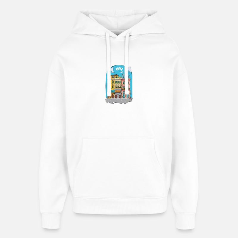 Rome - Sweat à capuche unisexe Stanley/Stella Oversized - blanc