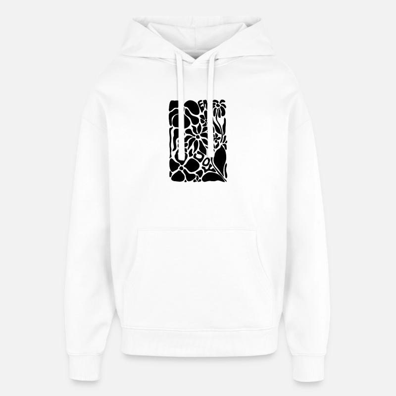 Fleurs abstraites - Profitez-en - Sweat à capuche unisexe Stanley/Stella Oversized - blanc