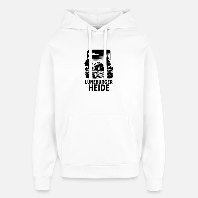 Lande de Lunebourg - Sweat à capuche unisexe Stanley/Stella Oversized - blanc