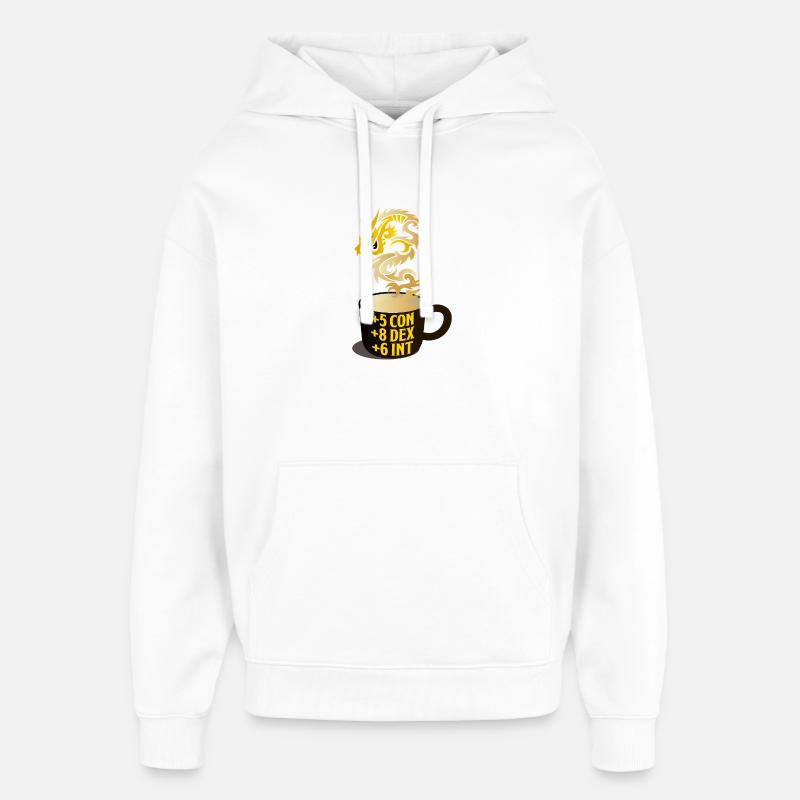 Dragon Steam RPG Stat Mug - Sweat à capuche unisexe Stanley/Stella Oversized - blanc