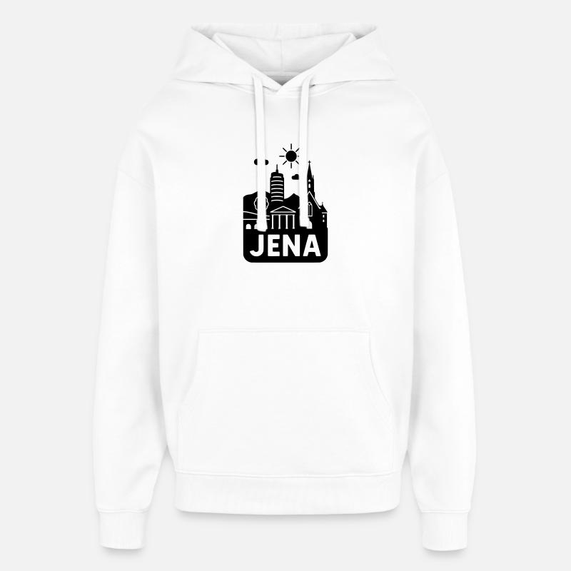 Silhouette d’Iéna - Sweat à capuche unisexe Stanley/Stella Oversized - blanc