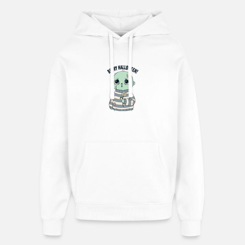 Entzückender Totenkopf im gestreiften Pullover - Oversized Unisex Hoodie von Stanley/Stella - Weiß