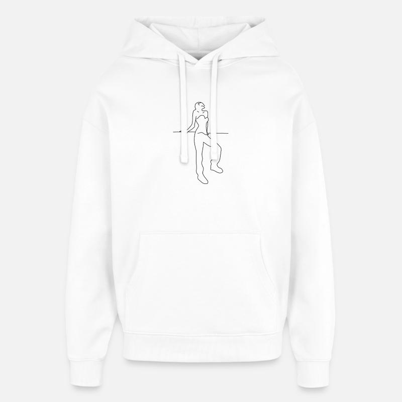 Dame - Sweat à capuche unisexe Stanley/Stella Oversized - blanc