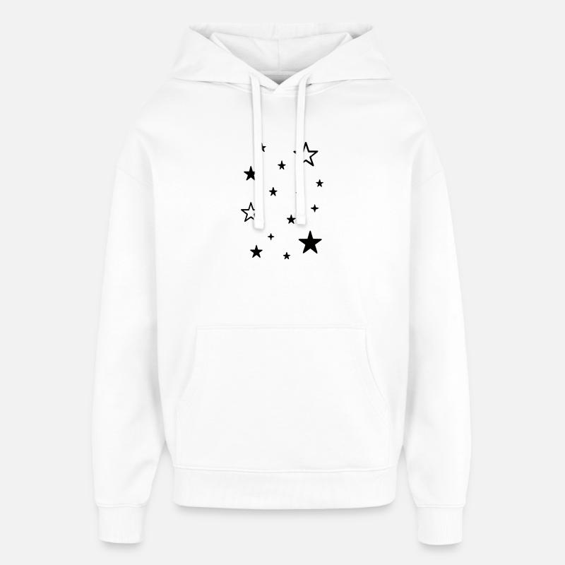 Conception du motif de diffusion d’étoiles - Sweat à capuche unisexe Stanley/Stella Oversized - blanc