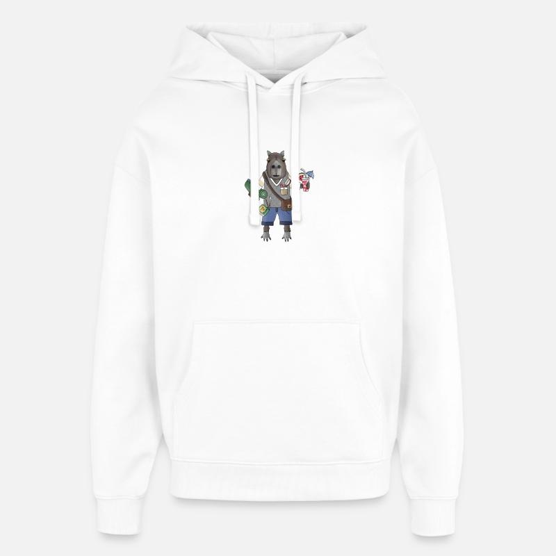 Mode Chill de Capybara - Sweat à capuche unisexe Stanley/Stella Oversized - blanc