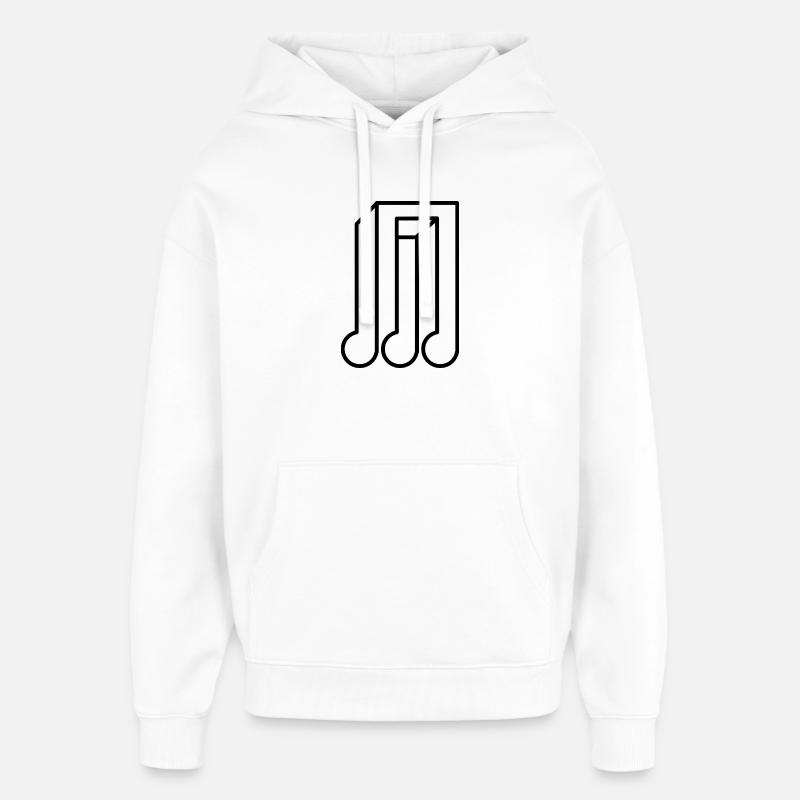 Note d’illusion d’optique - Musicien d’illusion Chanteur - Sweat à capuche unisexe Stanley/Stella Oversized - blanc