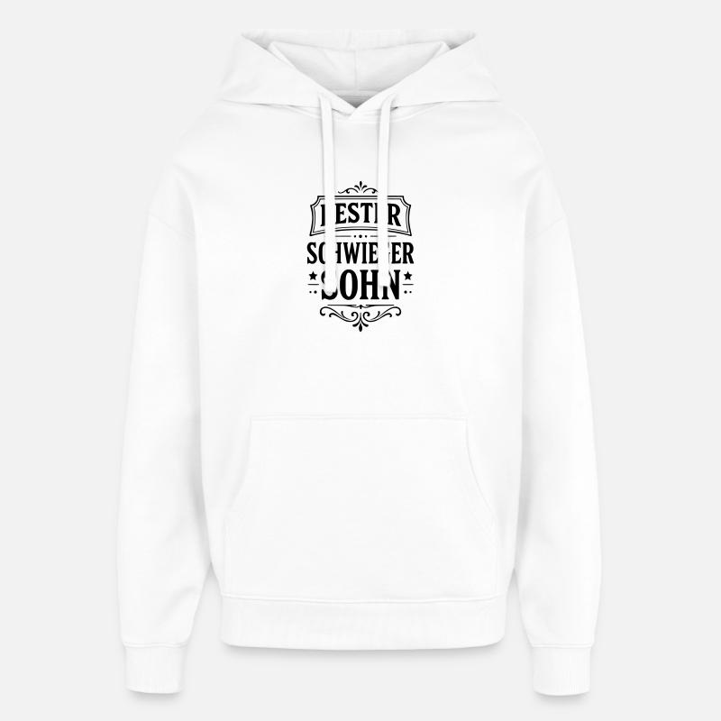 Bedste svigersøn - Hættetrøje unisex Stanley/Stella Oversized - hvid
