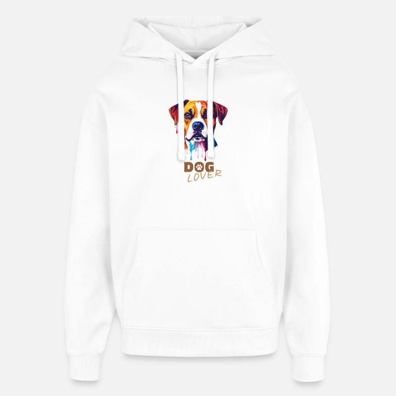 Amateur de chiens - Sweat à capuche unisexe Stanley/Stella Oversized - blanc