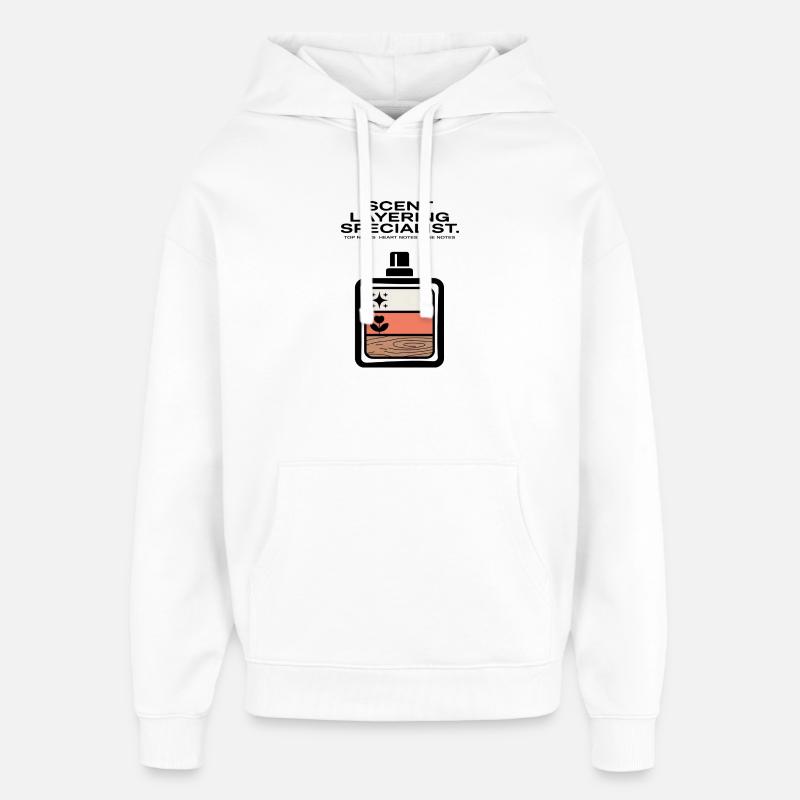 Scent Layering Top Heart Base Notes - Oversized Unisex Hoodie von Stanley/Stella - Weiß