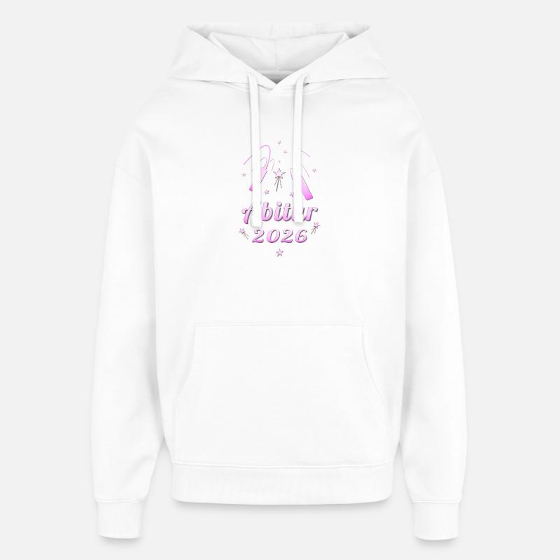 Abitur 2026 design rose Abi Matura - Sweat à capuche unisexe Stanley/Stella Oversized - blanc