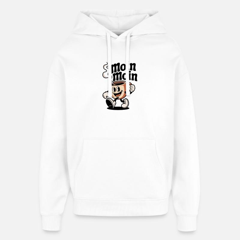 Drôle de cafetière - Sweat à capuche unisexe Stanley/Stella Oversized - blanc