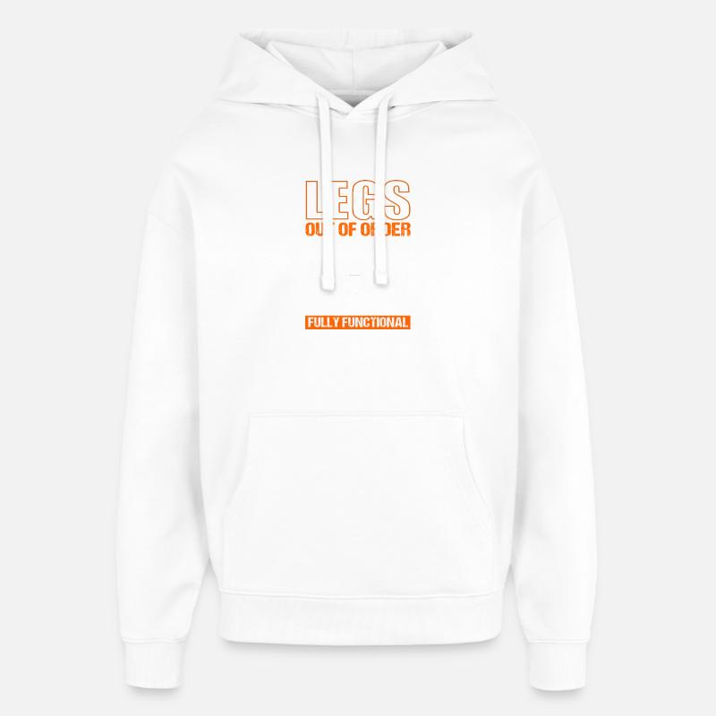 fauteuil roulant - Sweat à capuche unisexe Stanley/Stella Oversized - blanc