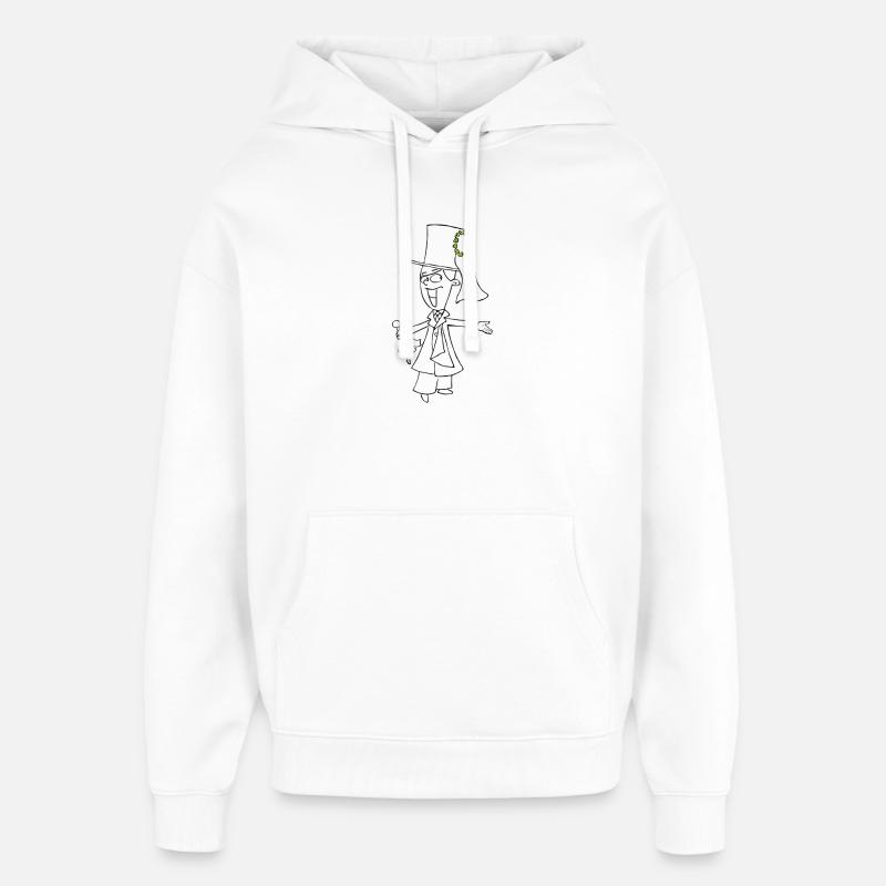 SERBSKI BRAŠKA - courbe de niveau - - Sweat à capuche unisexe Stanley/Stella Oversized - blanc