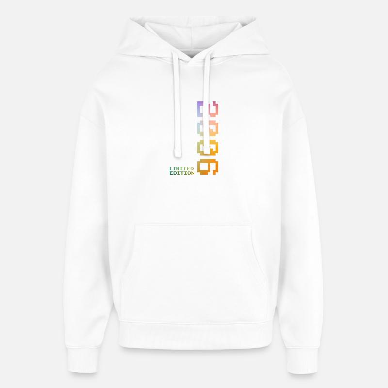 20e anniversaire 2006 Cadeau Pixel - Sweat à capuche unisexe Stanley/Stella Oversized - blanc